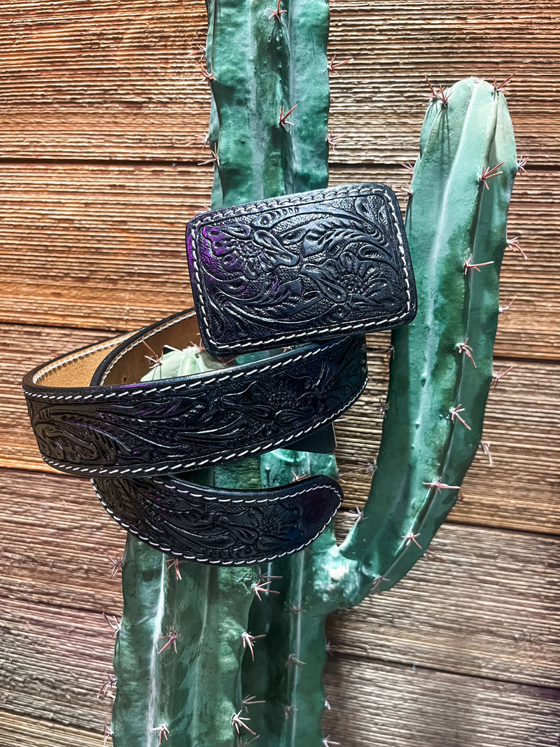 Tooled Leather Belts (2 Colors)