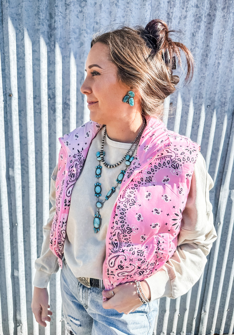 The Paisley Puffer in Pink