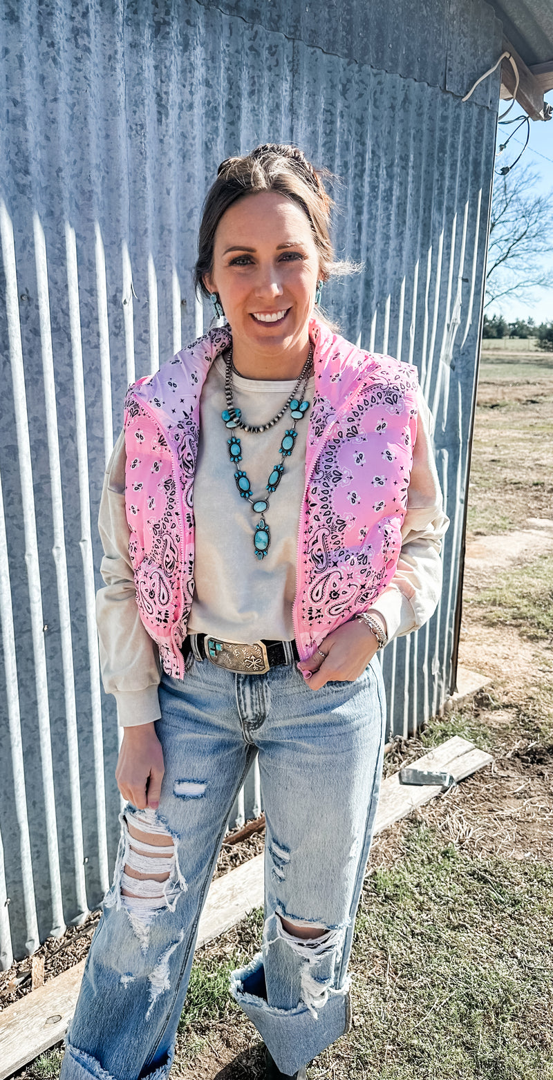 The Paisley Puffer in Pink