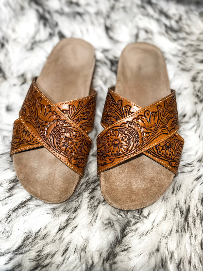 Grace Tooled Sandals