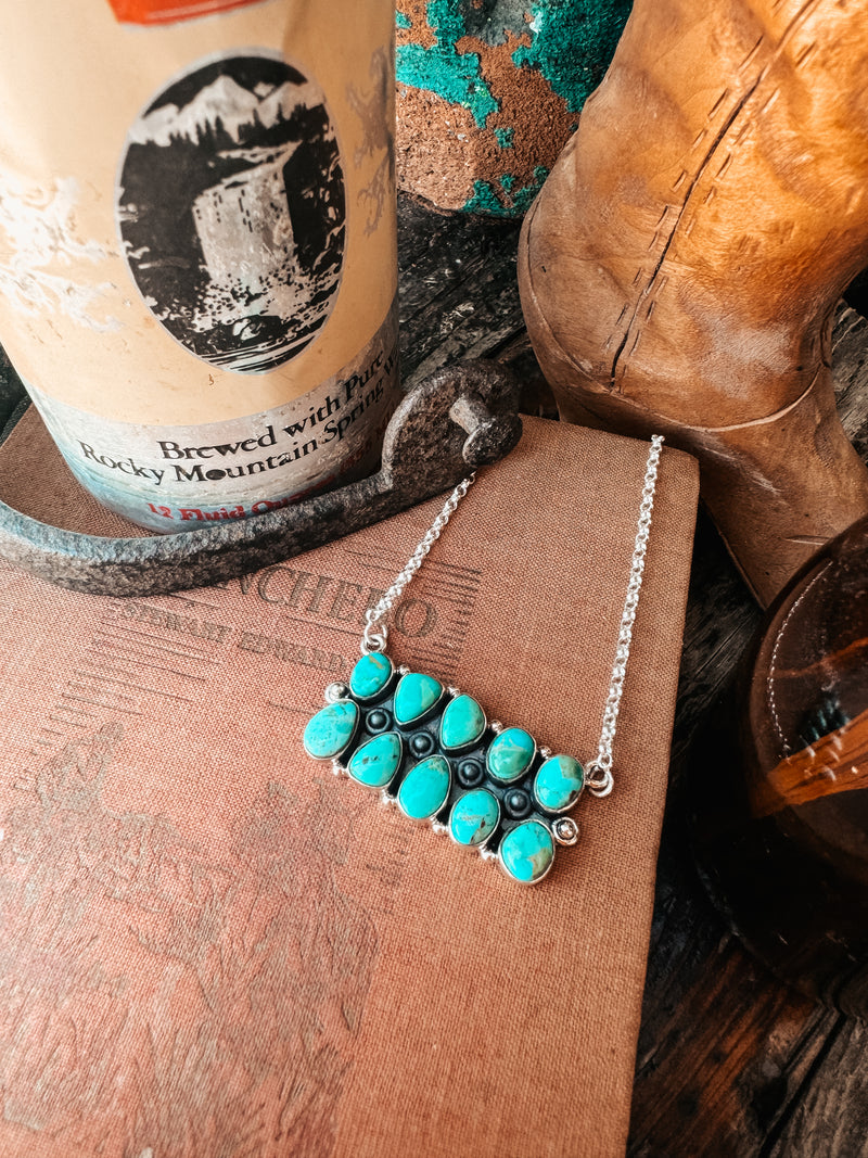 Sundays Multi Stone Bar Necklace