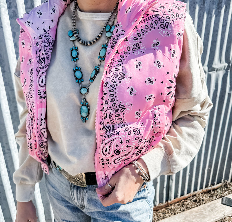 The Paisley Puffer in Pink