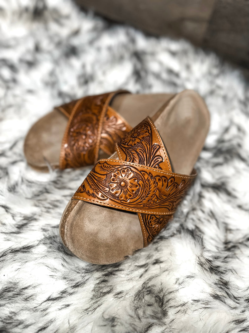 Grace Tooled Sandals